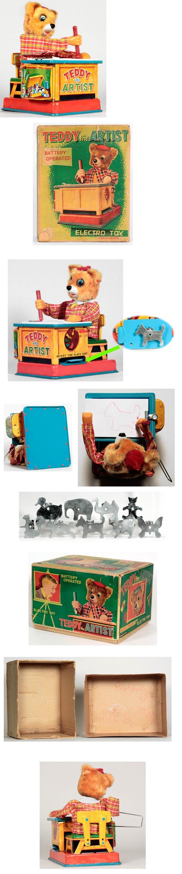 1959 Yonezawa, Battery Operated “Teddy the Artist” in Original Box